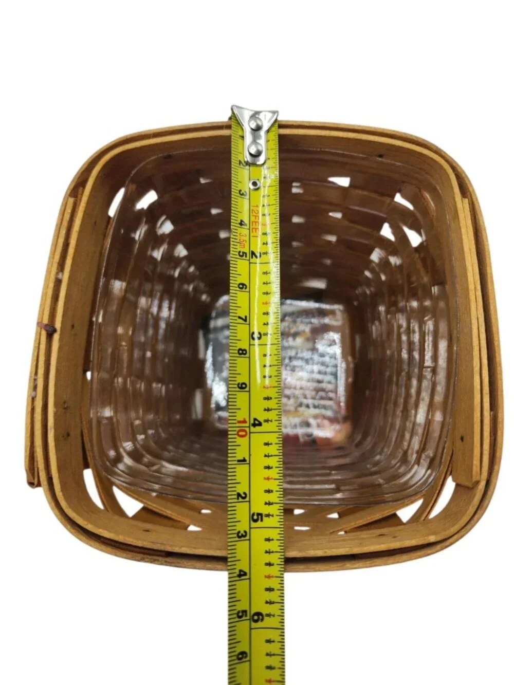 Longaberger 1993 Small Spoon basket with protector & Tissue Tie-On
